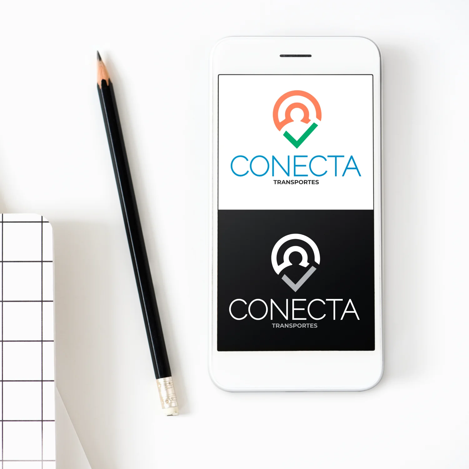 Conecta Transportes - Logo Imagotipo diseñado por Francisco Risi