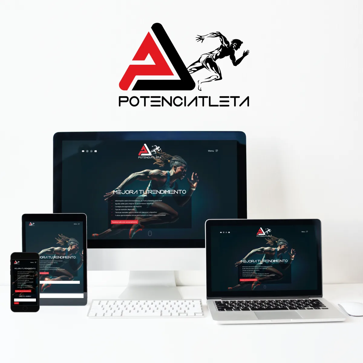 Potenciatleta - Landing page desarrollada por Francisco Risi Websites and Designs