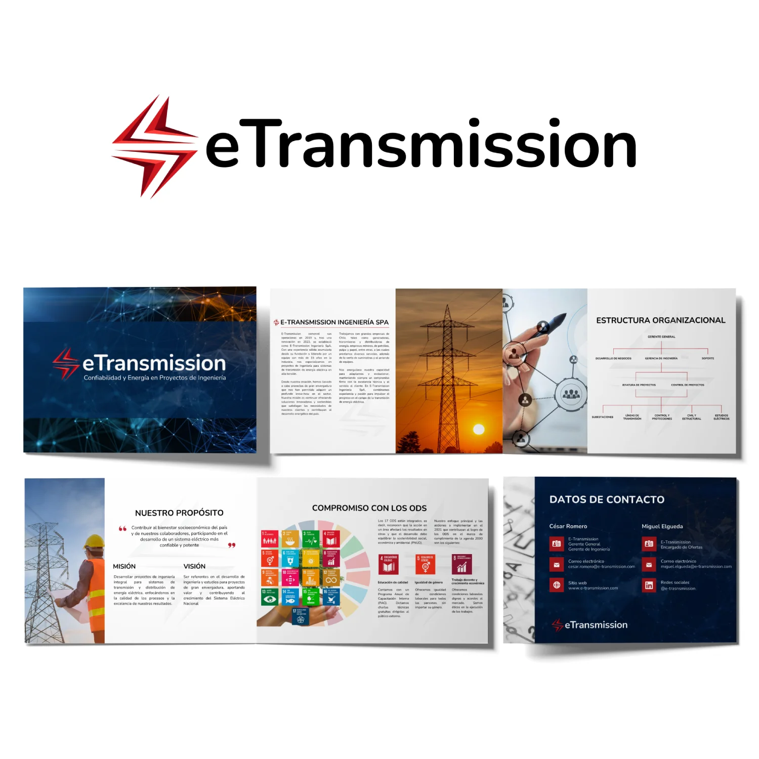 Diseño de Brochure Empresa para eTransmission Solutions