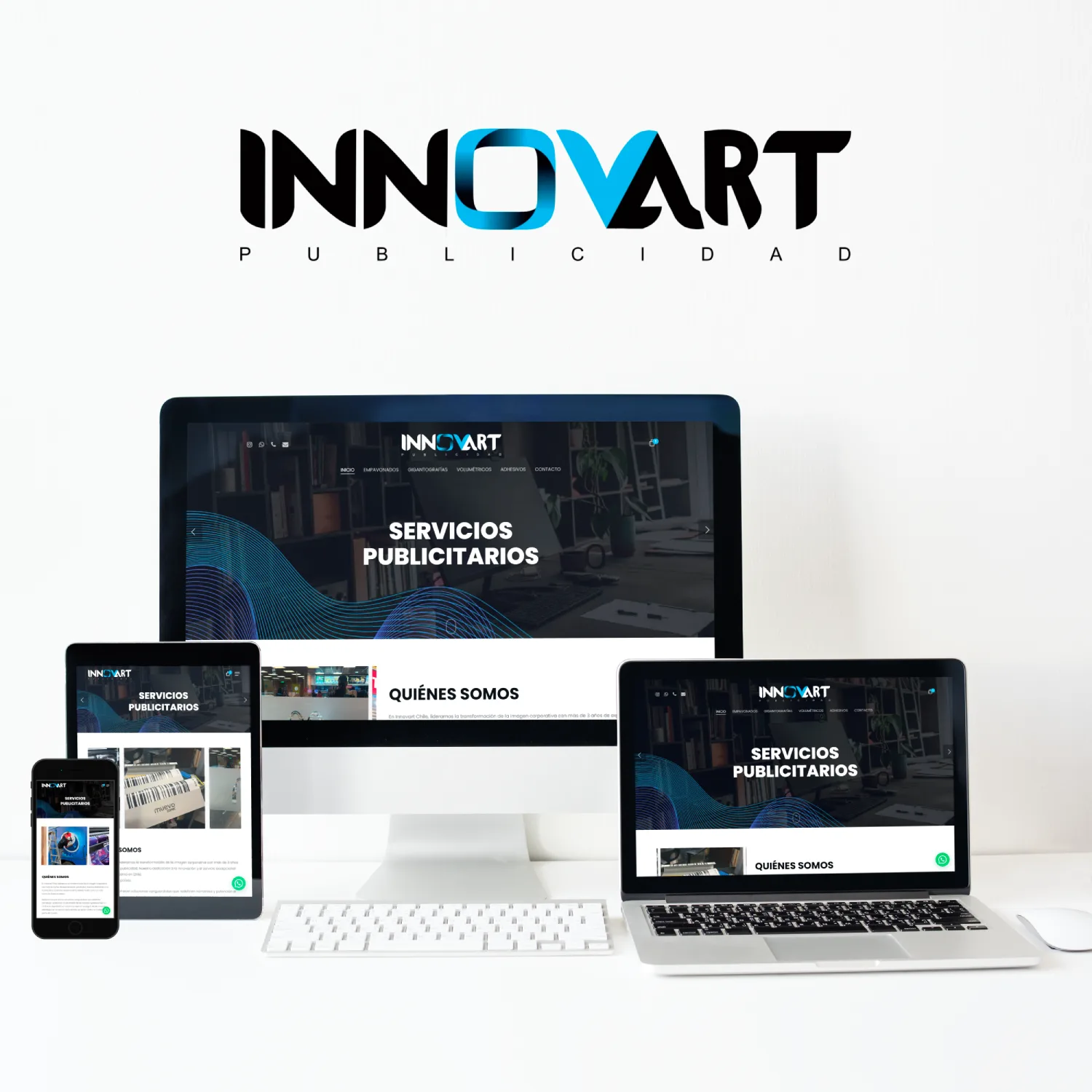 Diseño y desarrollo de sitio web para Innovart Publicidad - por Francisco Risi