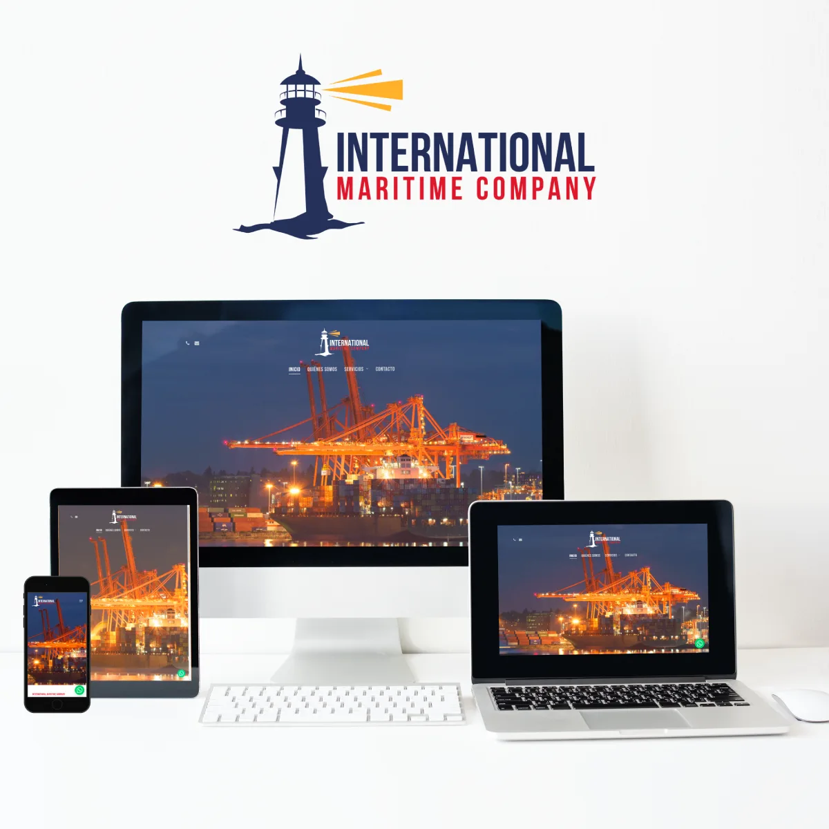 Diseño de página web corporativa para International Maritime Company por Francisco Risi