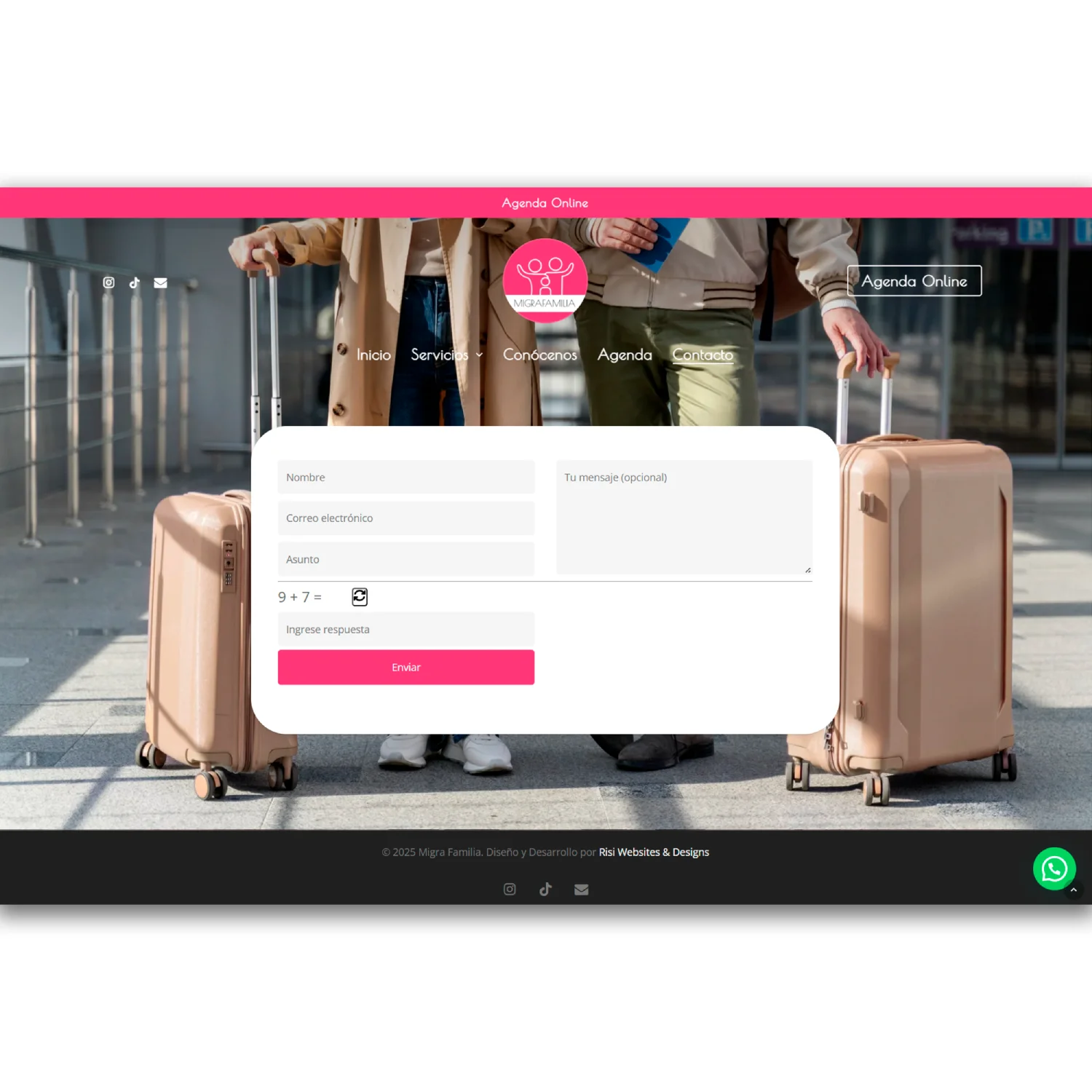 MigraFamilia - página web desarrollada por Risi Websites and Designs