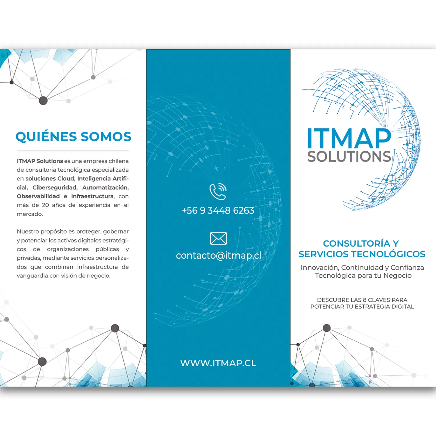 Diseño de Tríptico para ITMAP Solutions por Risi Websites and designs