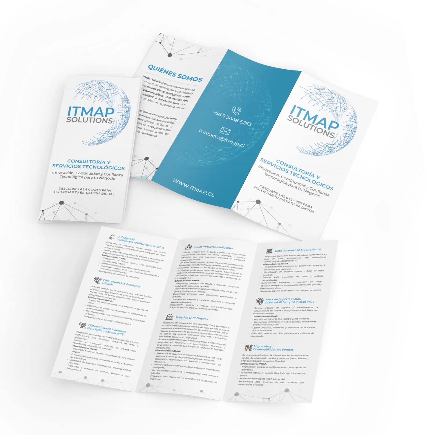 Diseño de Tríptico para ITMAP Solutions por Risi Websites and designs