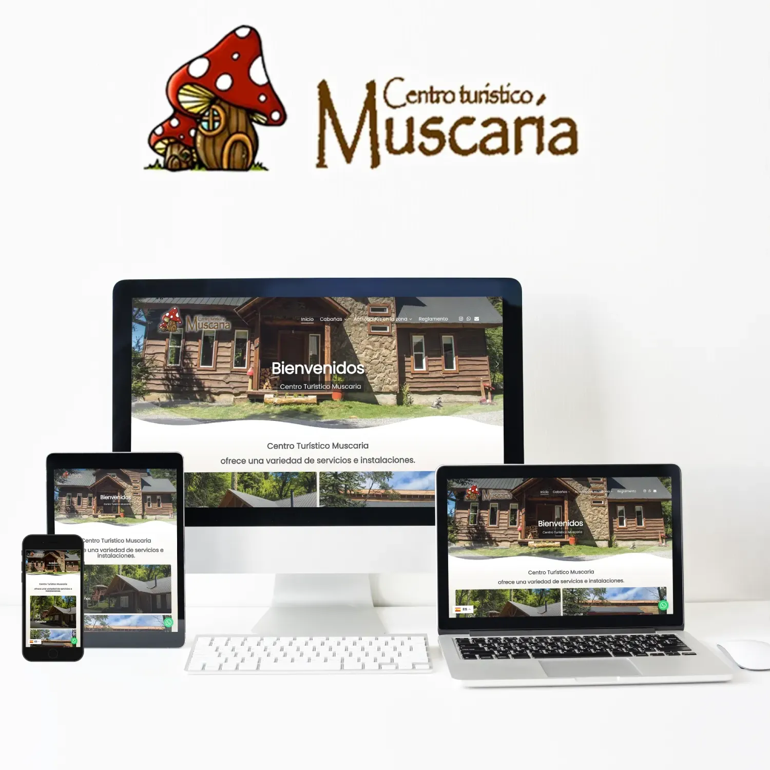 Diseño y desarrollo de sitio web para Centro Turístico Muscaria por Risi Websites and Designs
