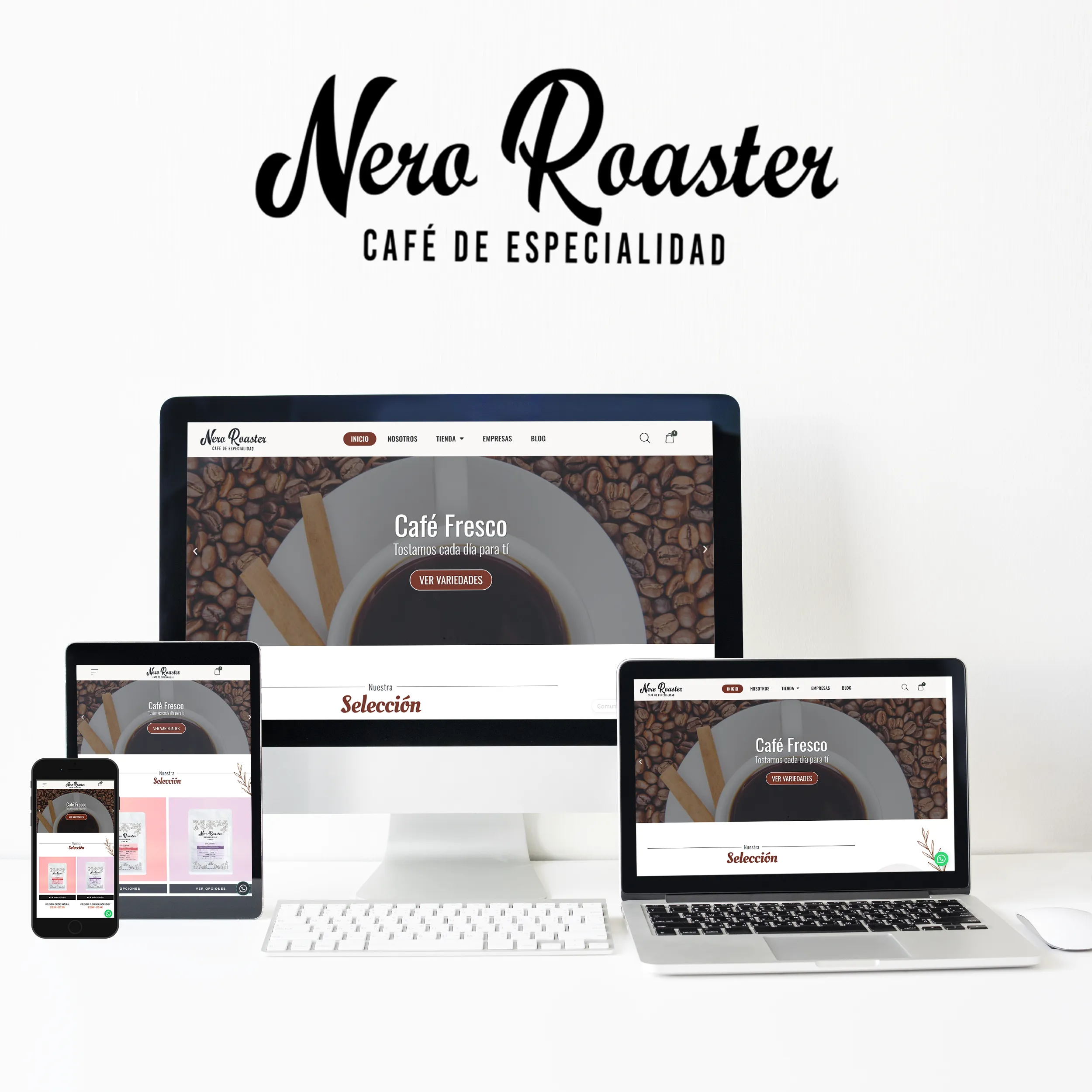 Rediseño sitio web NeroRoaster por Risi Websites and Designs