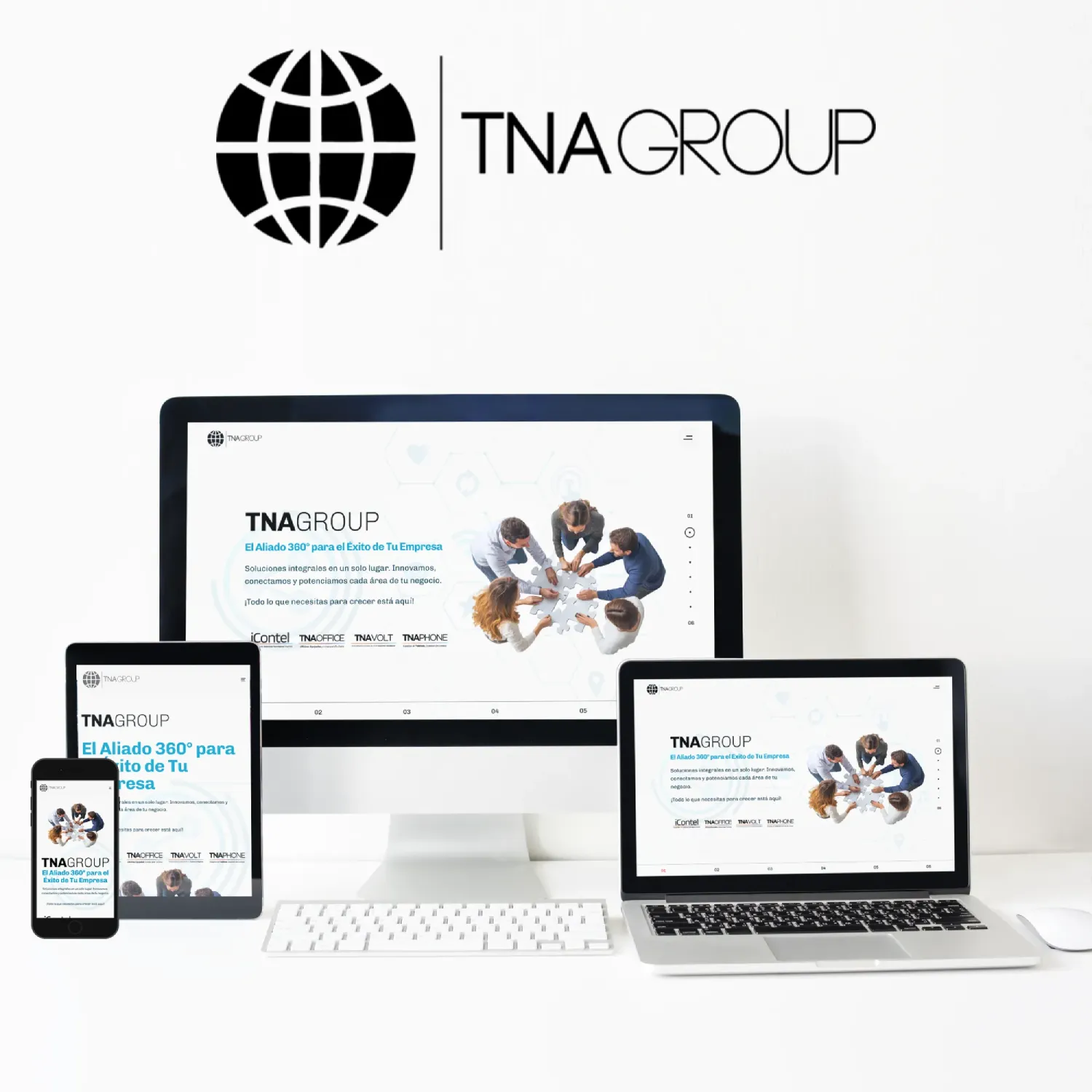 Diseño y Desarrollo de página web para TNAGroup