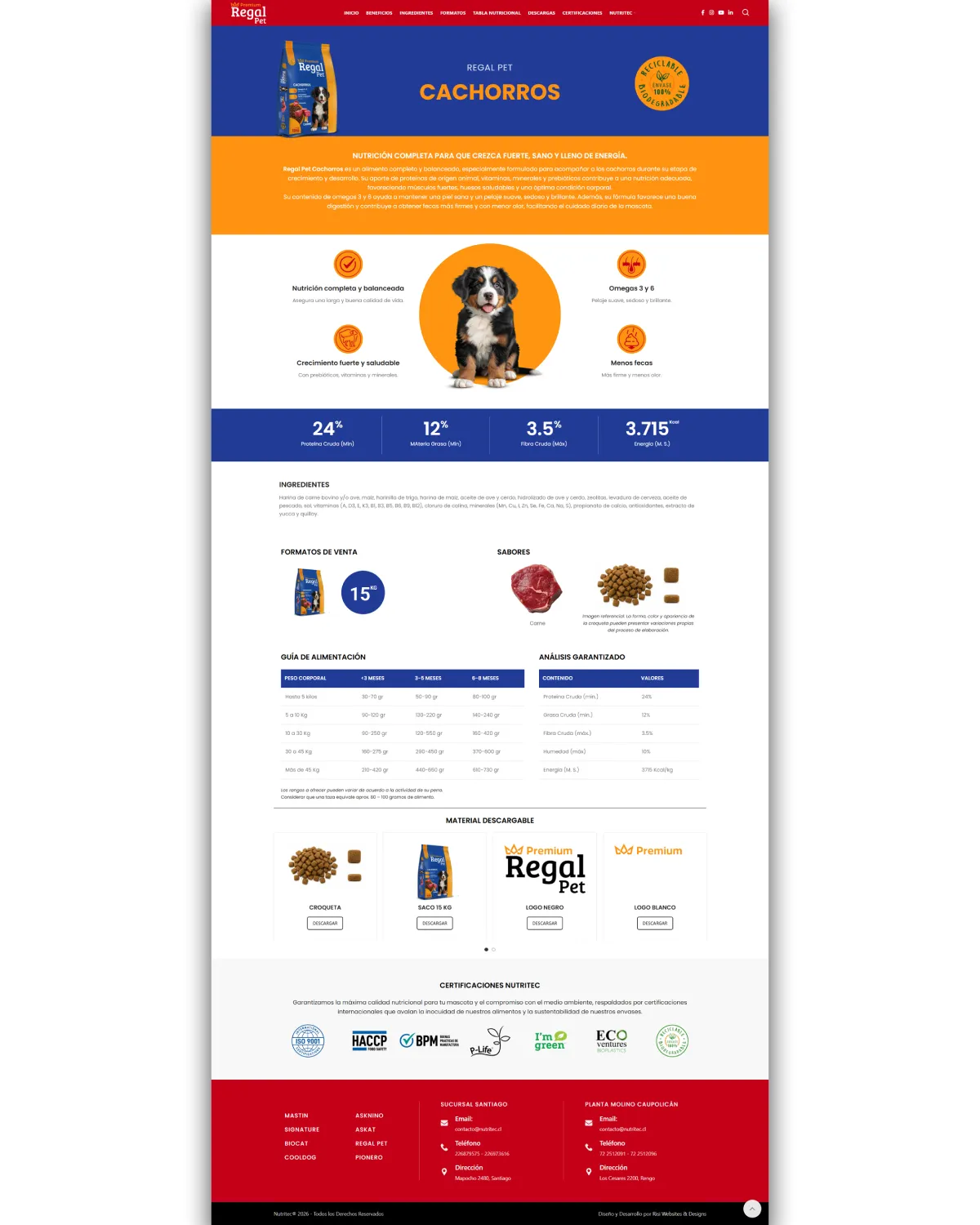 Diseño y Desarrollo de página web para Nutritec