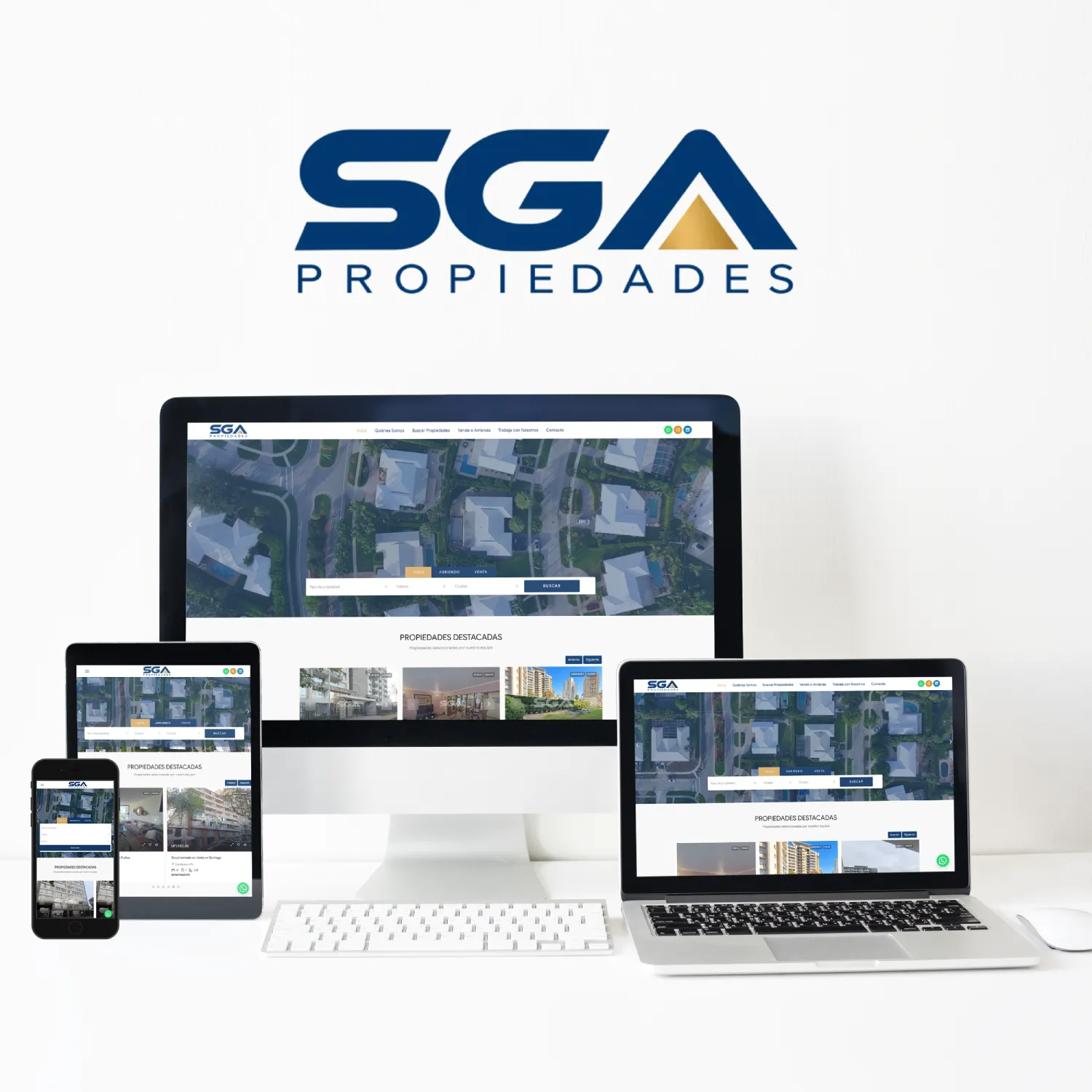 Diseño y desarrollo web para SGA Propiedades vía Smartketing Digital por Risi Websites